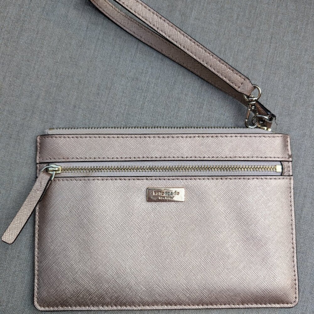 Kate Spade Metallic Rose Gold Wristlet - Picture 2 of 7